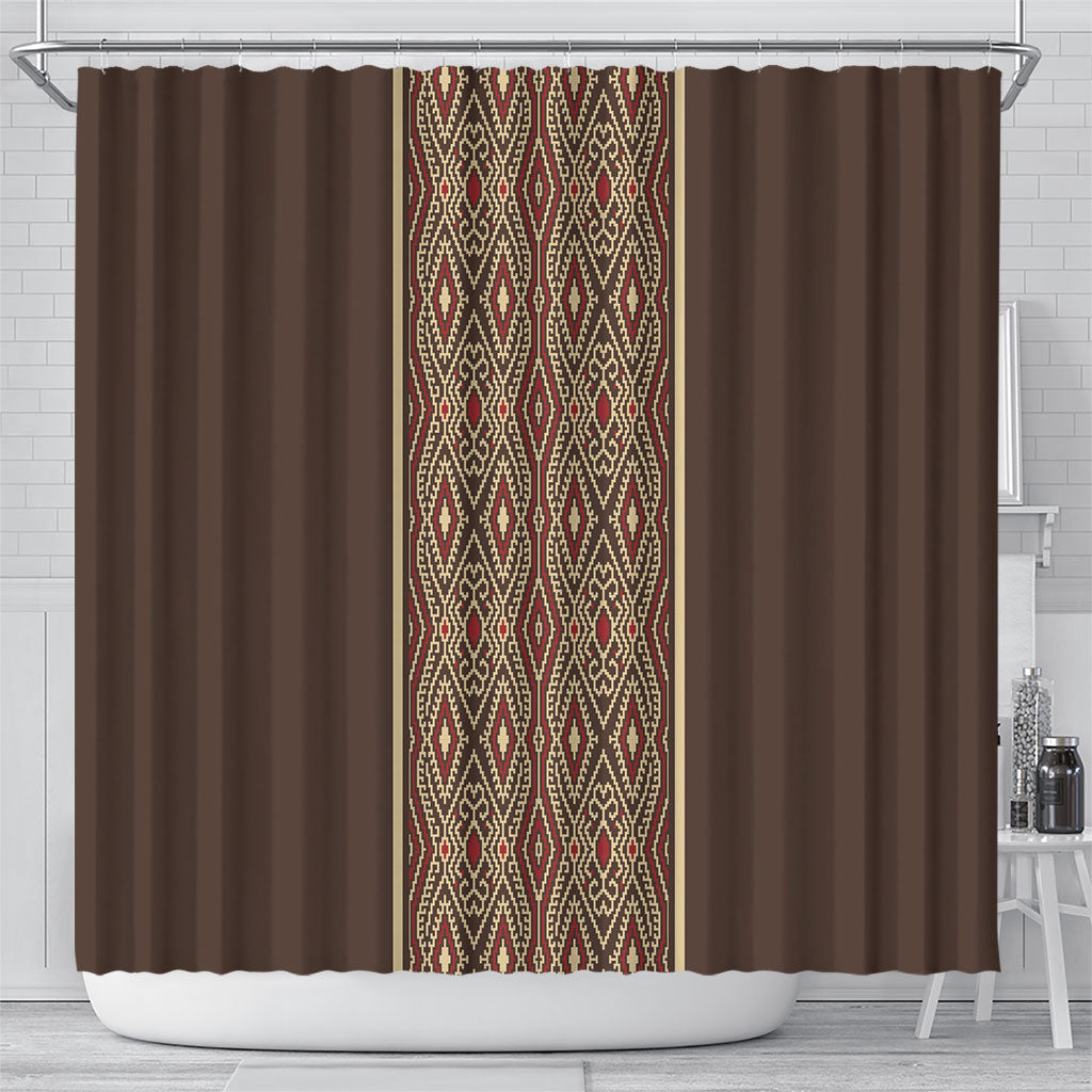 Mabuhay Philippines Festival Shower Curtain Tnalak Modern Filipiniana Inspired LT14 - Polynesian Pride