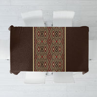 Mabuhay Philippines Festival Tablecloth Tnalak Modern Filipiniana Inspired LT14 Brown - Polynesian Pride