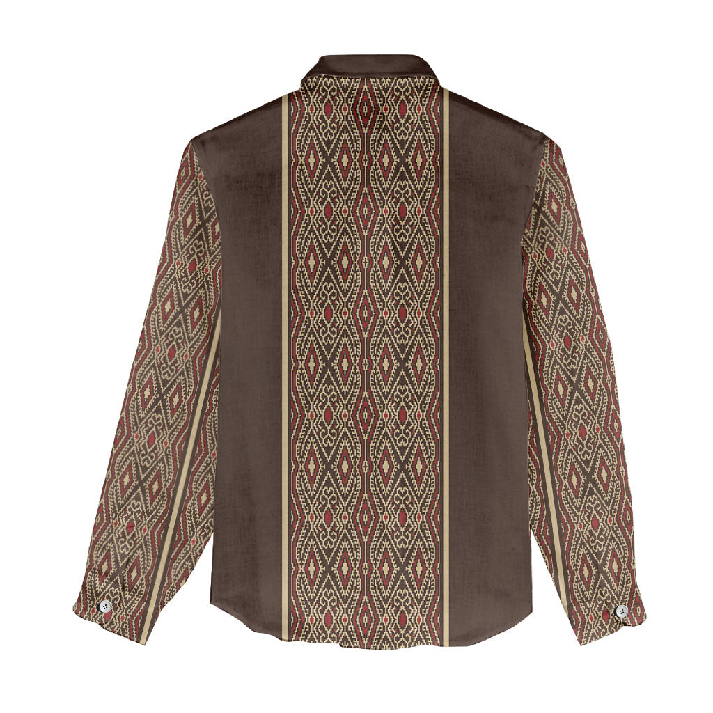 Mabuhay Philippines Festival Women Casual Shirt Tnalak Modern Filipiniana Inspired LT14 - Polynesian Pride