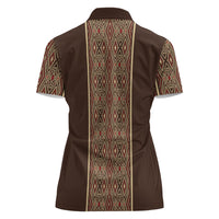 Mabuhay Philippines Festival Women Polo Shirt Tnalak Modern Filipiniana Inspired LT14 - Polynesian Pride
