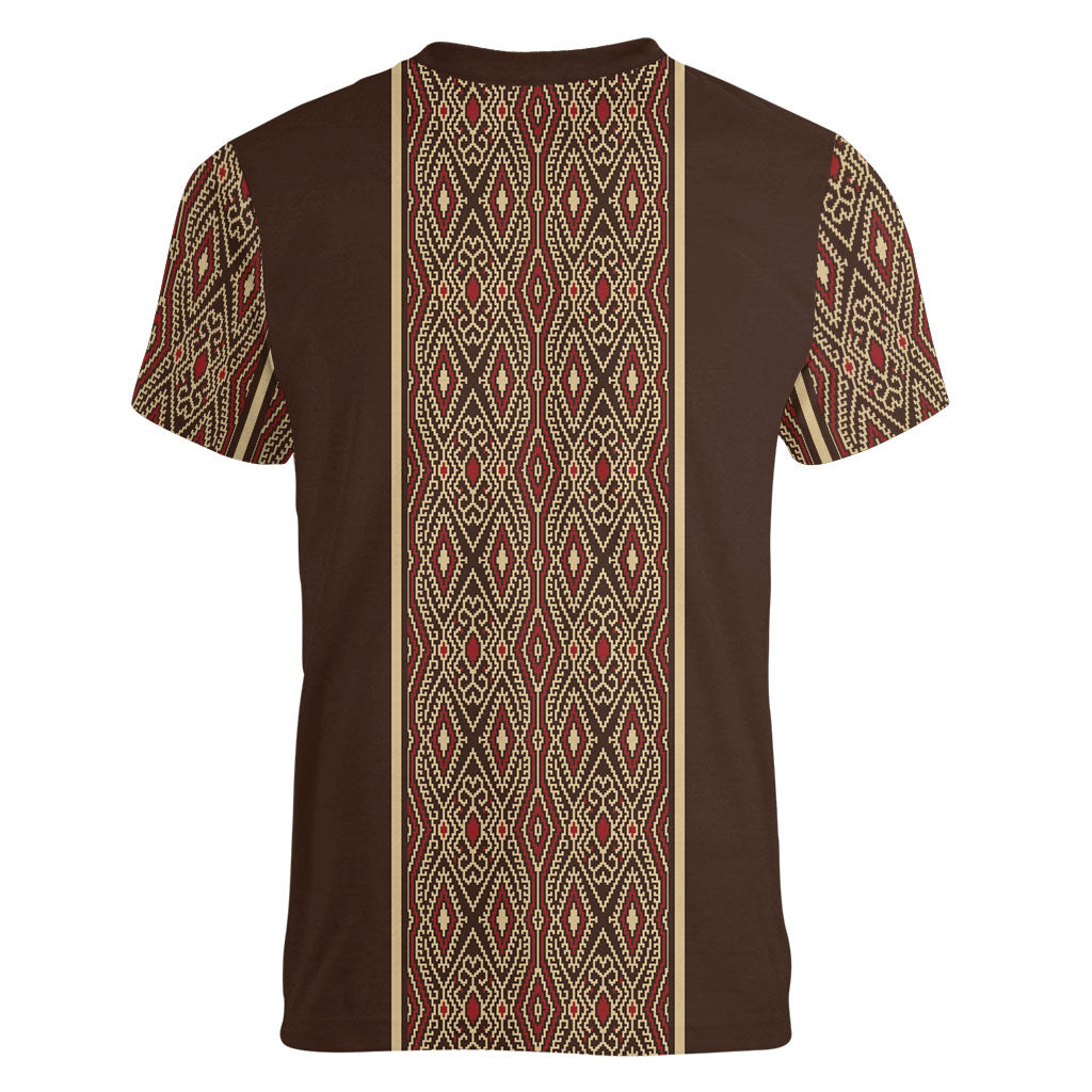 Mabuhay Philippines Festival Women V-Neck T-Shirt Tnalak Modern Filipiniana Inspired LT14 - Polynesian Pride