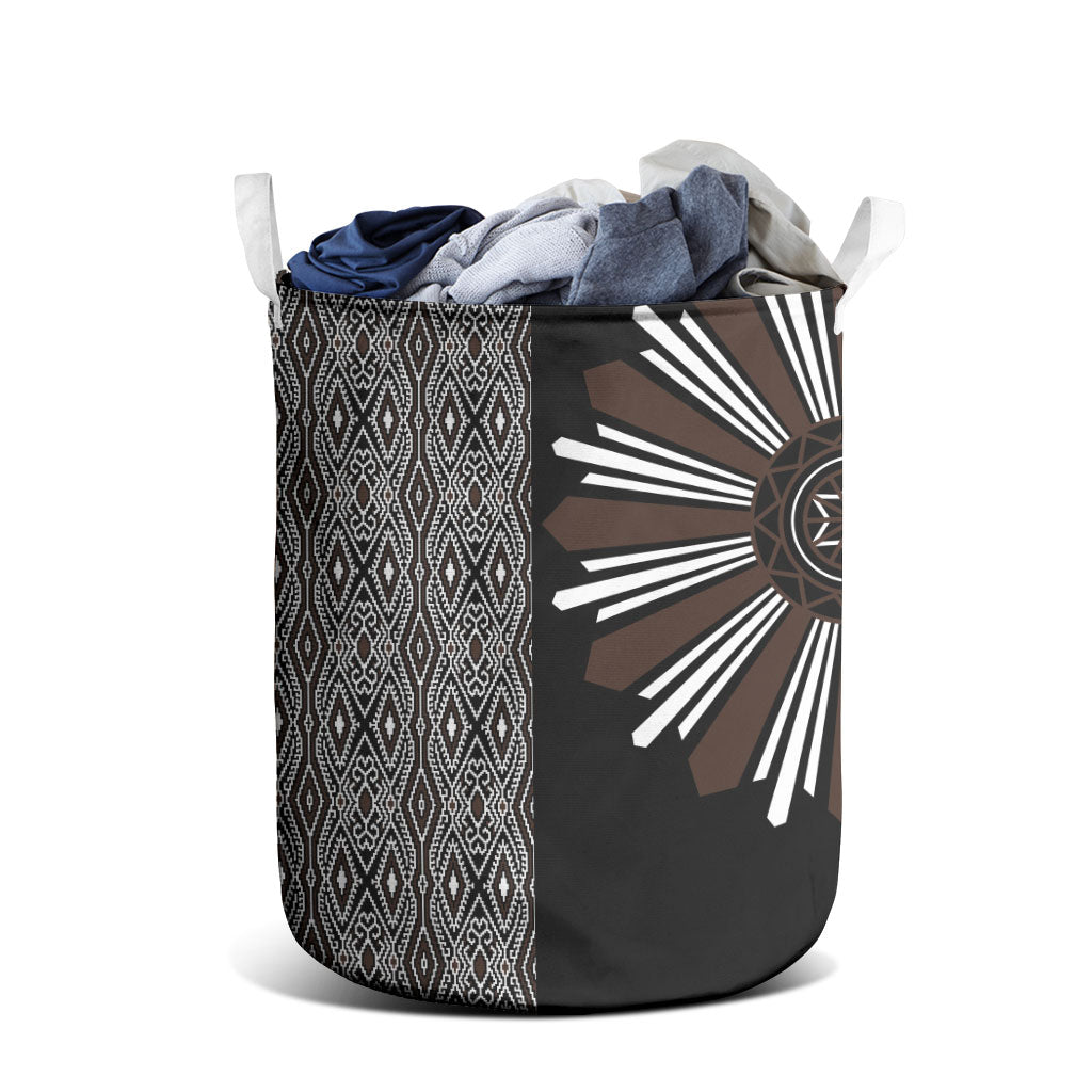 Mabuhay Philippines Festival Laundry Basket Araw Tnalak Modern Filipiniana Inspired LT14 - Polynesian Pride