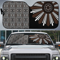 Mabuhay Philippines Festival Auto Sun Shade Araw Tnalak Modern Filipiniana Inspired LT14 Black - Polynesian Pride