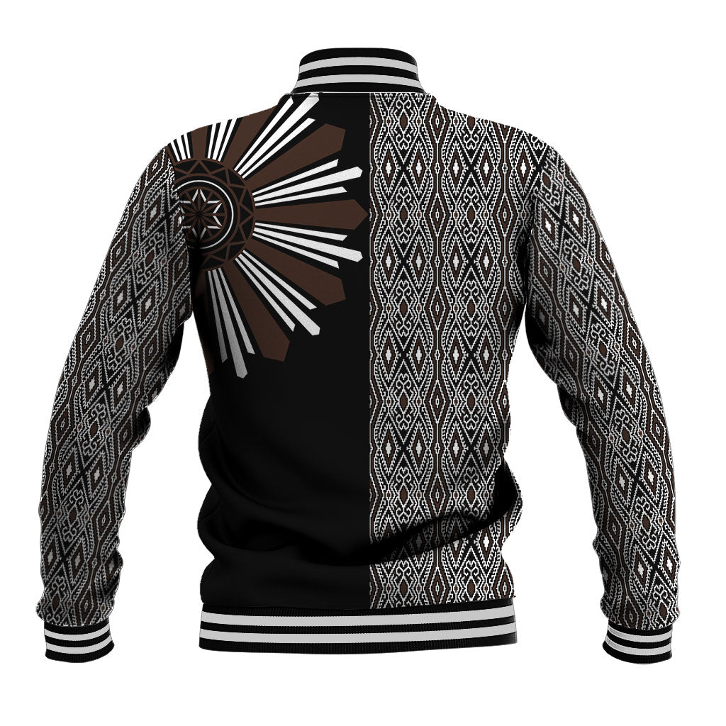 Mabuhay Philippines Festival Baseball Jacket Araw Tnalak Modern Filipiniana Inspired LT14 - Polynesian Pride