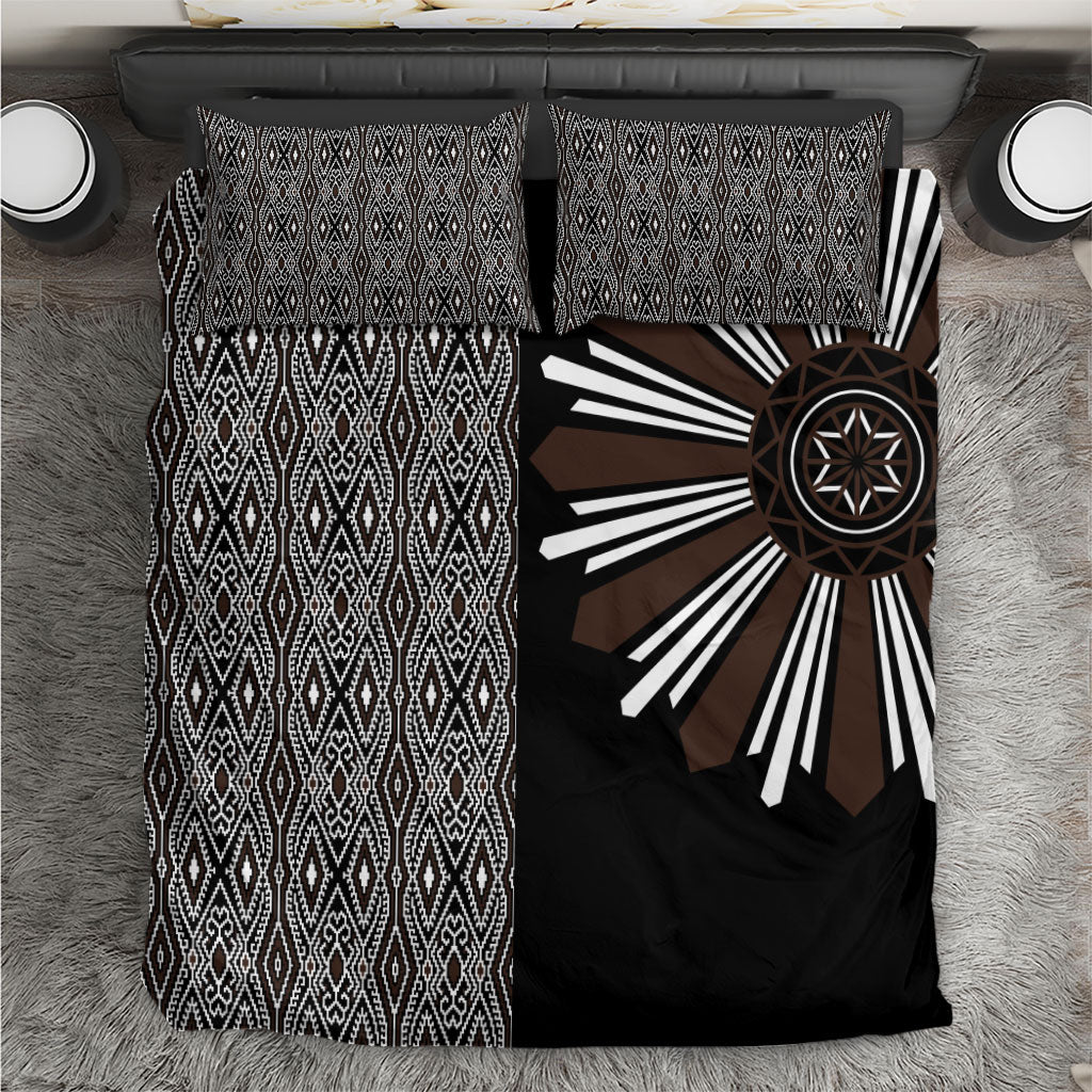 Mabuhay Philippines Festival Bedding Set Araw Tnalak Modern Filipiniana Inspired LT14 Black - Polynesian Pride