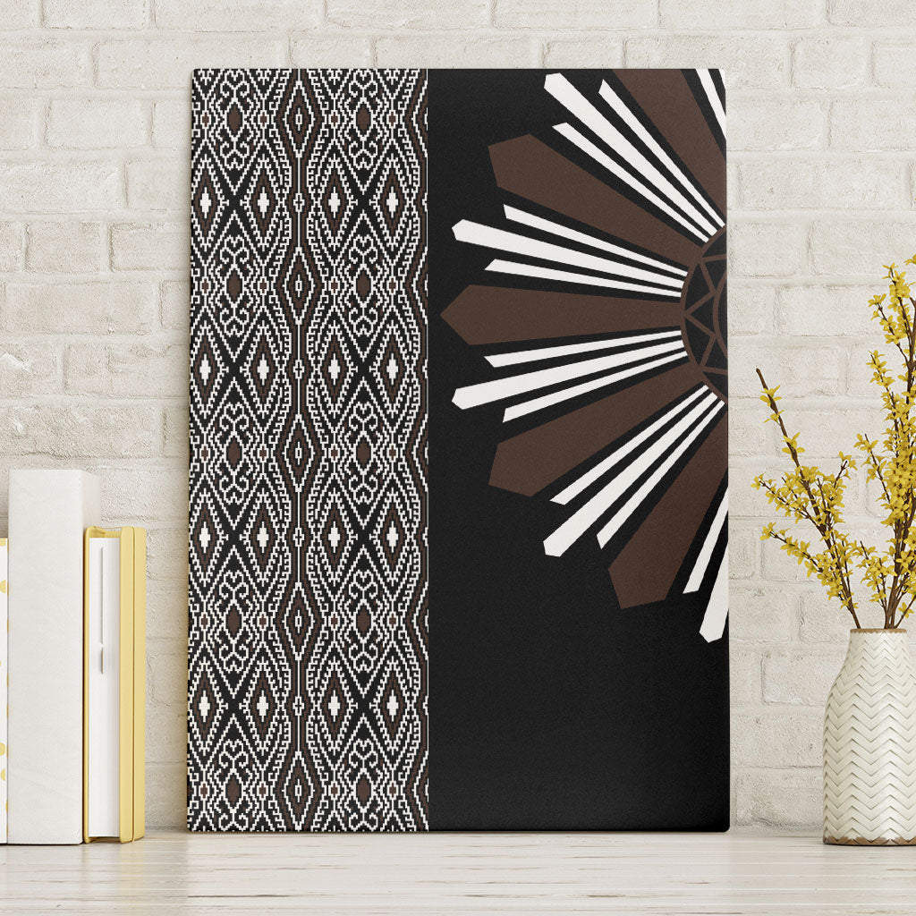 Mabuhay Philippines Festival Canvas Wall Art Araw Tnalak Modern Filipiniana Inspired LT14 Without Frame Black - Polynesian Pride