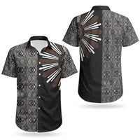 Mabuhay Philippines Festival Couples Matching Off The Shoulder Long Sleeve Dress and Hawaiian Shirt Araw Tnalak Modern Filipiniana Inspired LT14 - Polynesian Pride