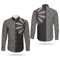 Mabuhay Philippines Festival Couples Matching Short Sleeve Bodycon Dress and Long Sleeve Button Shirt Araw Tnalak Modern Filipiniana Inspired LT14 - Polynesian Pride