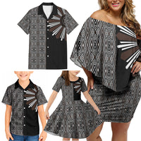 Mabuhay Philippines Festival Family Matching Off Shoulder Short Dress and Hawaiian Shirt Araw Tnalak Modern Filipiniana Inspired LT14 - Polynesian Pride
