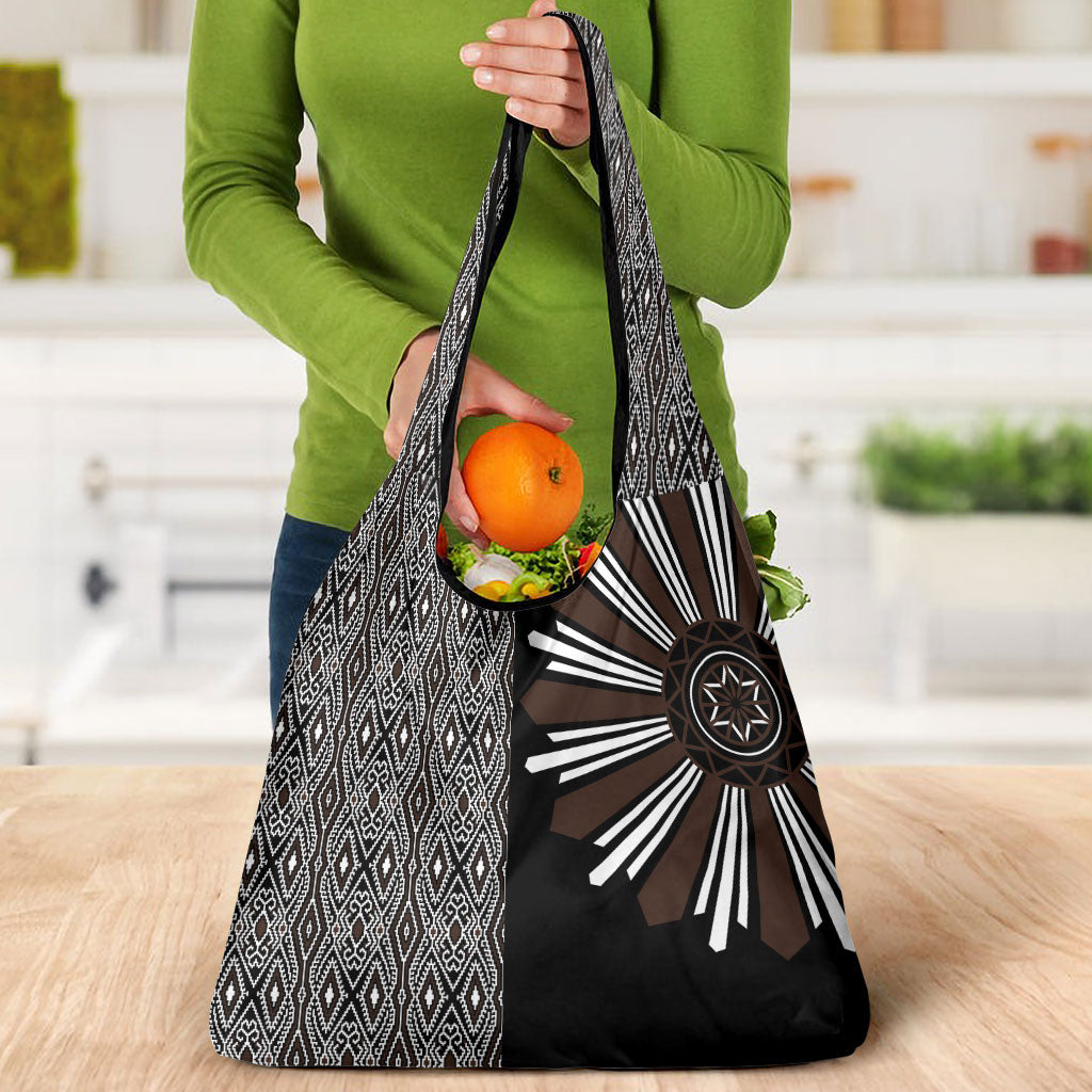 Mabuhay Philippines Festival Grocery Bag Araw Tnalak Modern Filipiniana Inspired LT14 - Polynesian Pride