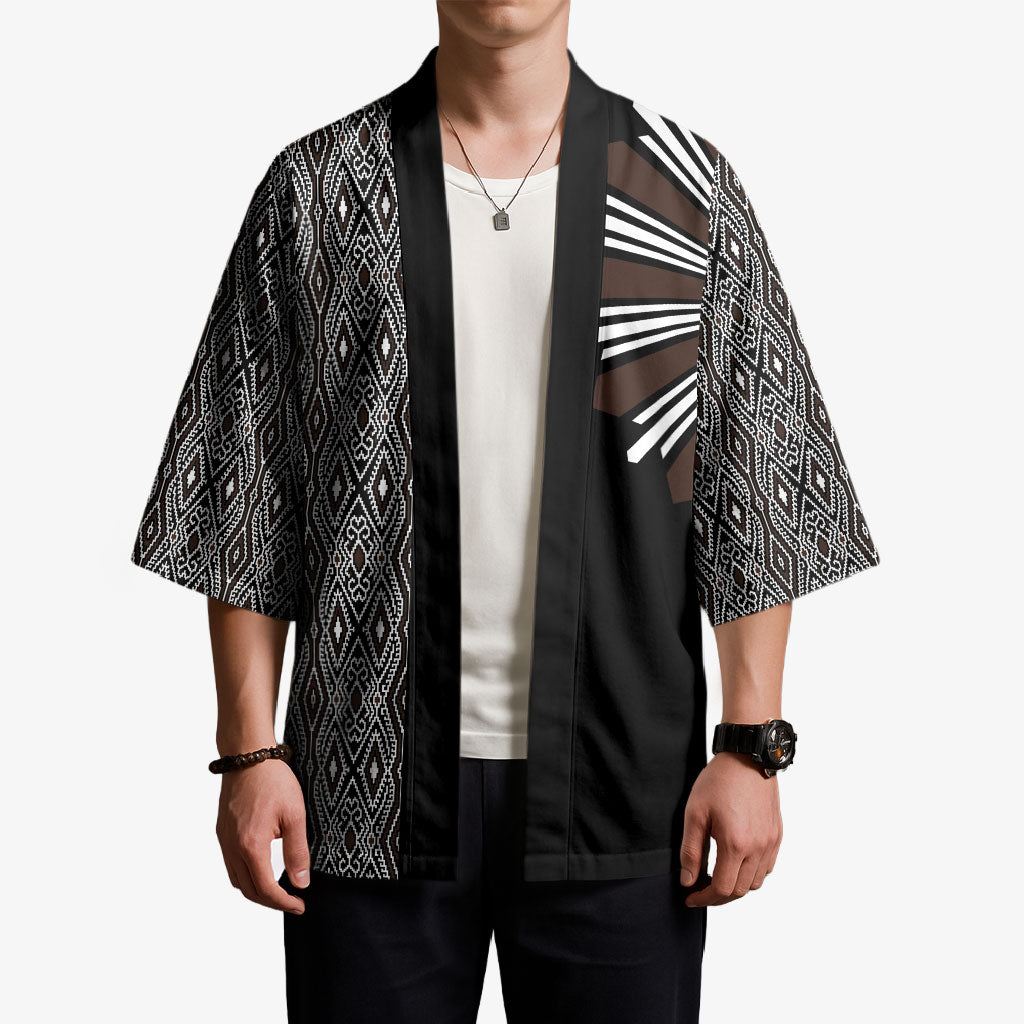 Mabuhay Philippines Festival Kimono Araw Tnalak Modern Filipiniana Inspired LT14 - Polynesian Pride