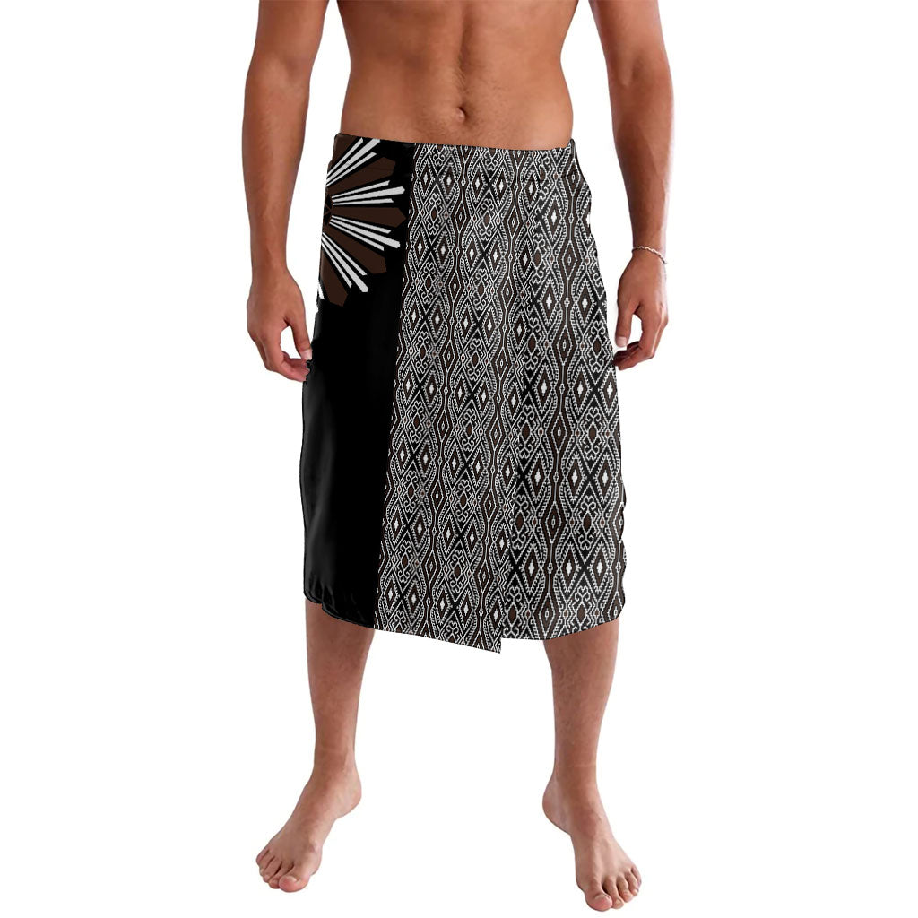 Mabuhay Philippines Festival Lavalava Araw Tnalak Modern Filipiniana Inspired LT14 Black - Polynesian Pride