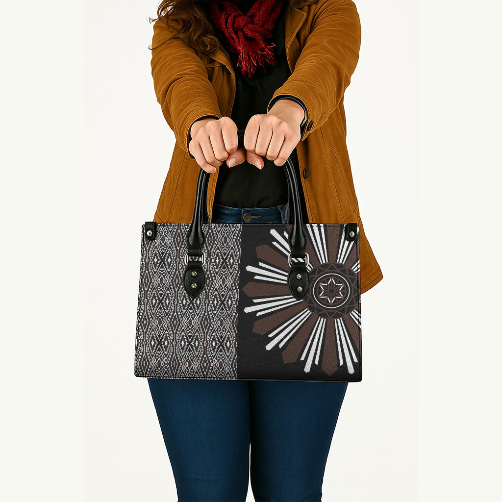 Mabuhay Philippines Festival Leather Bag Araw Tnalak Modern Filipiniana Inspired LT14 - Polynesian Pride