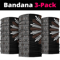 Mabuhay Philippines Festival Neck Gaiter Araw Tnalak Modern Filipiniana Inspired LT14 package One Size: 25*50cm Black - Polynesian Pride