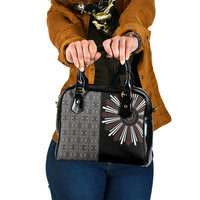 Mabuhay Philippines Festival Shoulder Handbag Araw Tnalak Modern Filipiniana Inspired LT14 One Size Black - Polynesian Pride