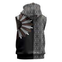Mabuhay Philippines Festival Sleeveless Zip Hoodie Araw Tnalak Modern Filipiniana Inspired LT14 - Polynesian Pride