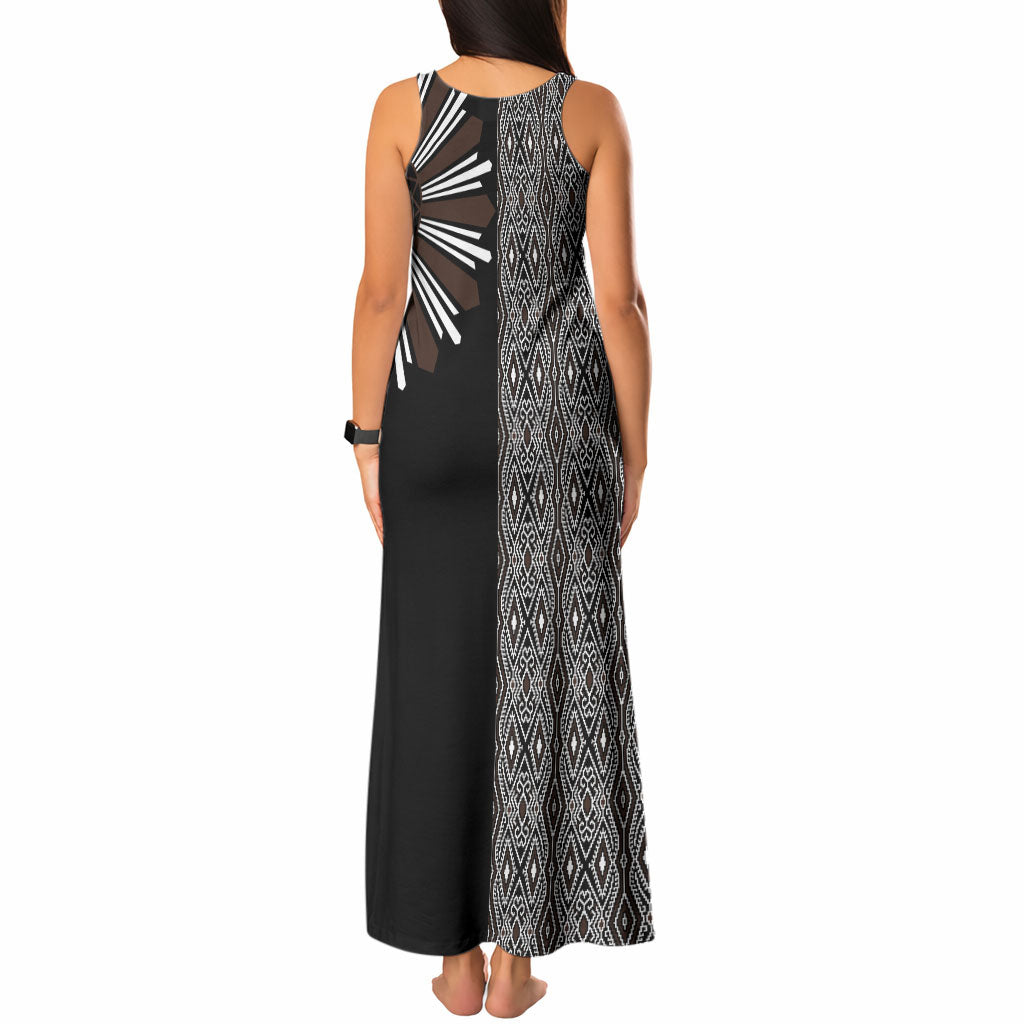 Mabuhay Philippines Festival Tank Maxi Dress Araw Tnalak Modern Filipiniana Inspired LT14 - Polynesian Pride