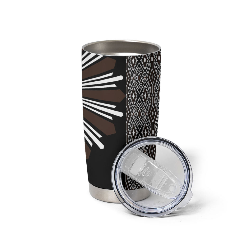 Mabuhay Philippines Festival Tumbler Cup Araw Tnalak Modern Filipiniana Inspired LT14 - Polynesian Pride