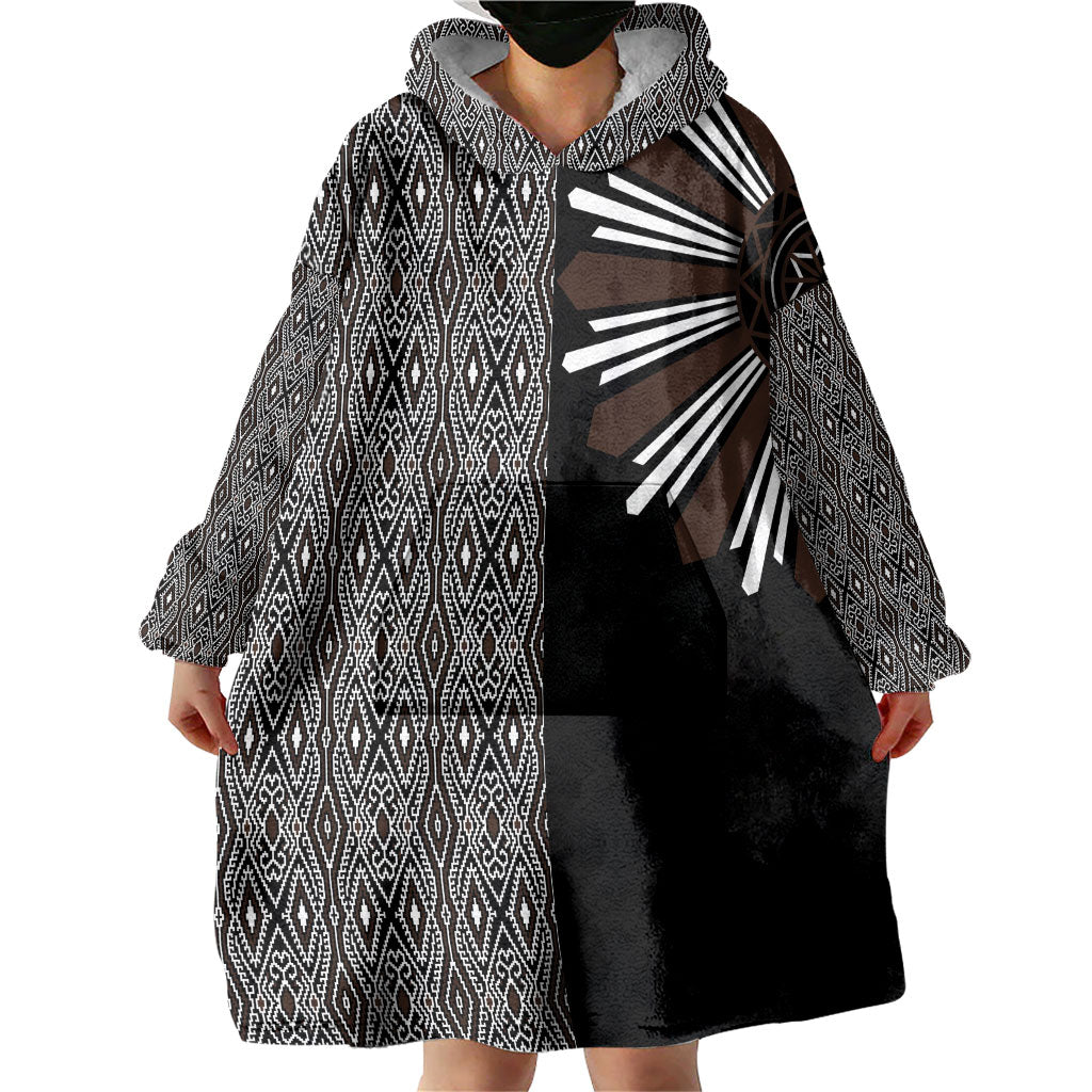 Mabuhay Philippines Festival Wearable Blanket Hoodie Araw Tnalak Modern Filipiniana Inspired LT14 - Polynesian Pride