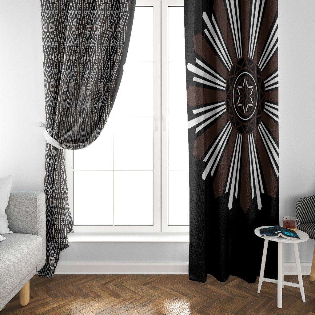 Mabuhay Philippines Festival Window Curtain Araw Tnalak Modern Filipiniana Inspired LT14 - Polynesian Pride