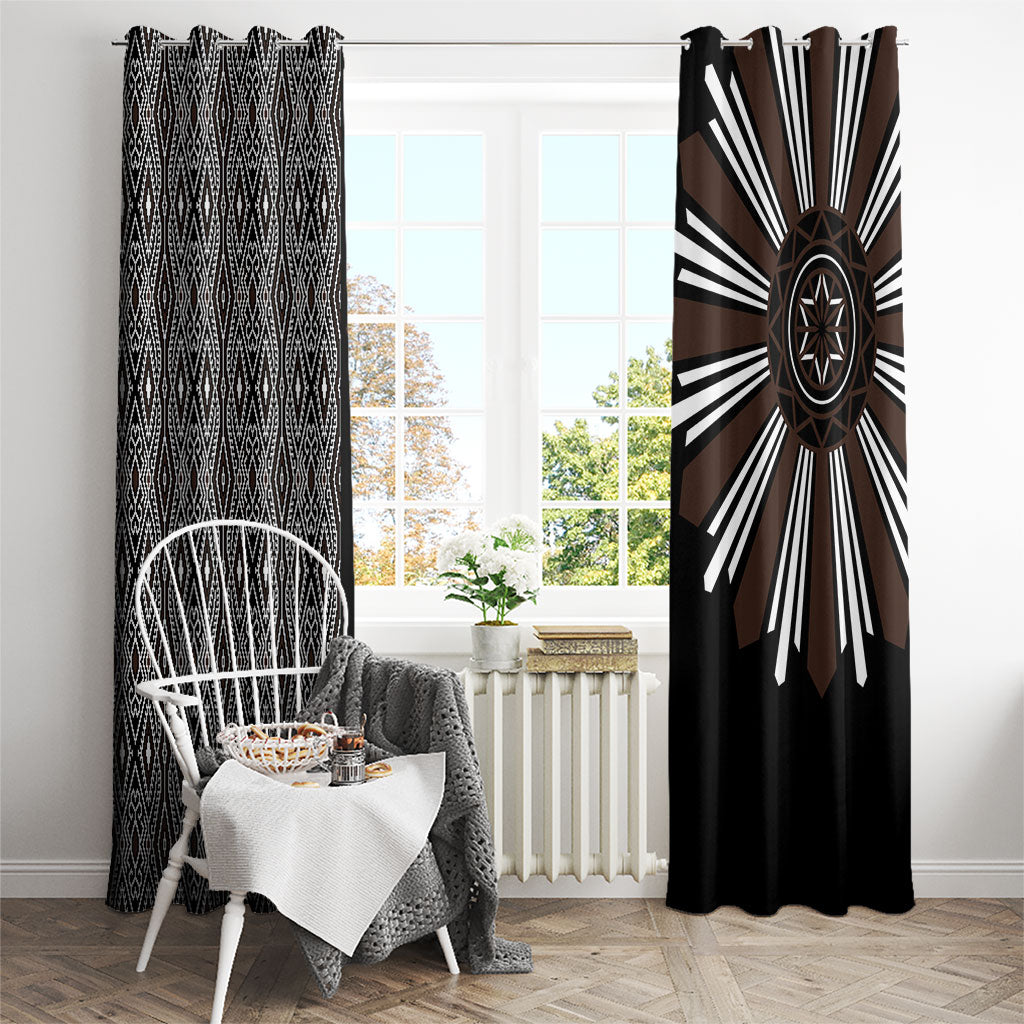Mabuhay Philippines Festival Window Curtain Araw Tnalak Modern Filipiniana Inspired LT14 - Polynesian Pride