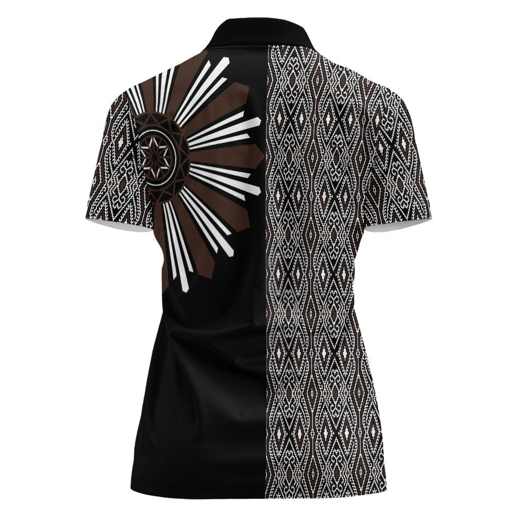 Mabuhay Philippines Festival Women Polo Shirt Araw Tnalak Modern Filipiniana Inspired LT14 - Polynesian Pride