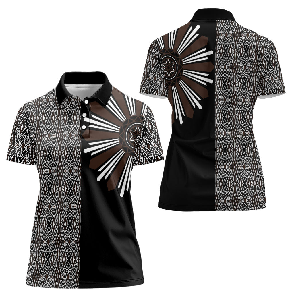 Mabuhay Philippines Festival Women Polo Shirt Araw Tnalak Modern Filipiniana Inspired LT14 - Polynesian Pride