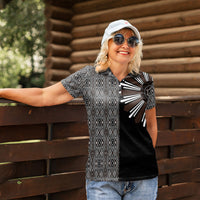 Mabuhay Philippines Festival Women Polo Shirt Araw Tnalak Modern Filipiniana Inspired LT14 - Polynesian Pride