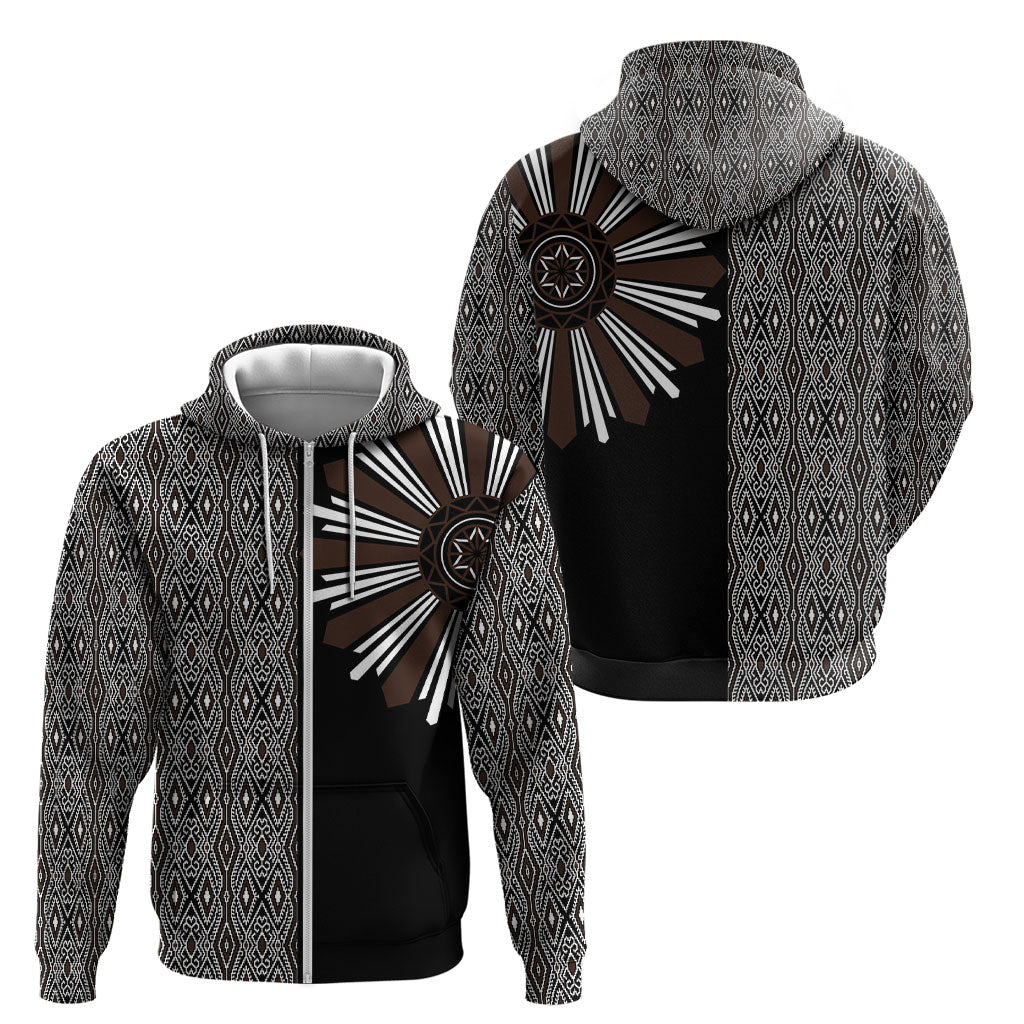 Mabuhay Philippines Festival Zip Hoodie Araw Tnalak Modern Filipiniana Inspired LT14 - Polynesian Pride