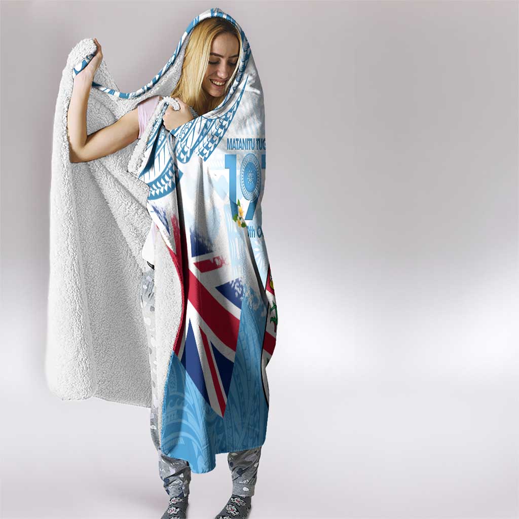 Fiji Day 1970 Hooded Blanket Proud To Be A Fijian Tapa Pattern LT14 - Polynesian Pride