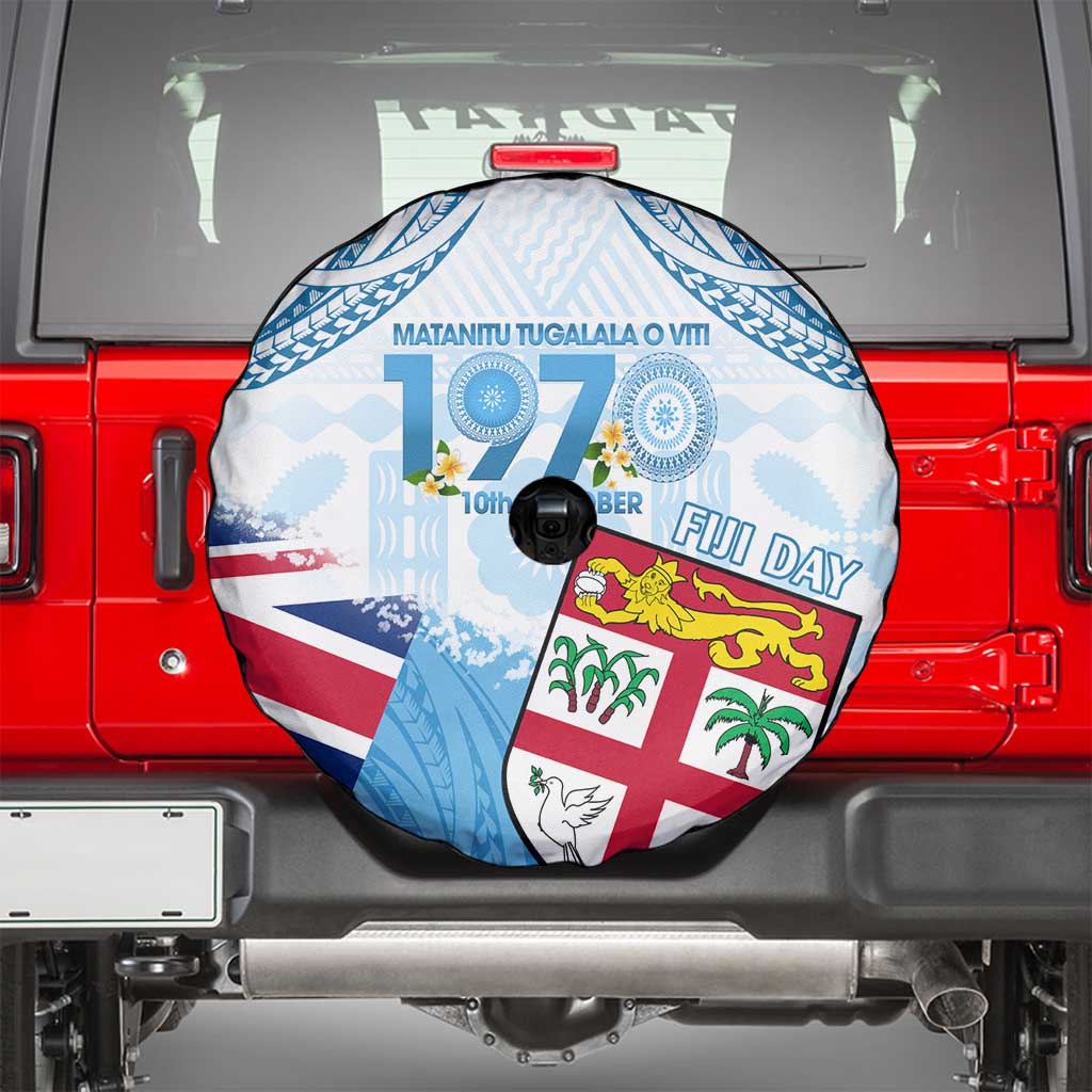 Fiji Day 1970 Spare Tire Cover Proud To Be A Fijian Tapa Pattern LT14 - Polynesian Pride