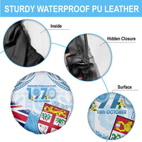 Fiji Day 1970 Spare Tire Cover Proud To Be A Fijian Tapa Pattern LT14 - Polynesian Pride