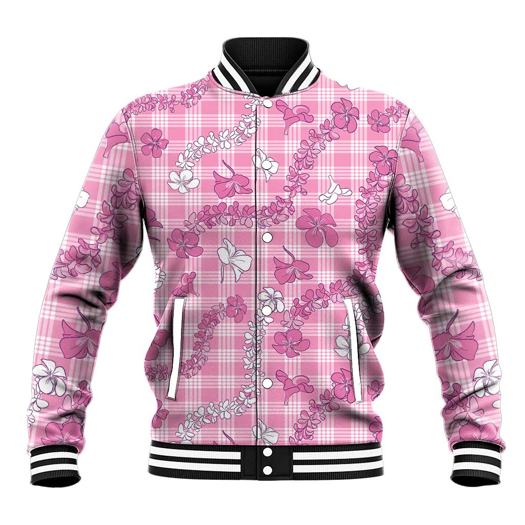 Alaka Aloha Hawaii Baseball Jacket Plumeria Lei With Palaka Motif - Polynesian Pride