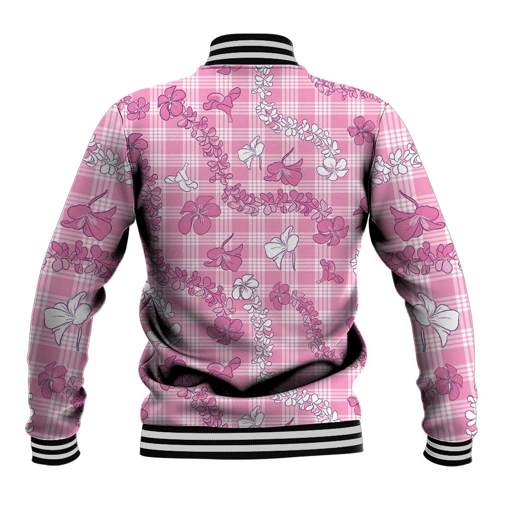Alaka Aloha Hawaii Baseball Jacket Plumeria Lei With Palaka Motif - Polynesian Pride