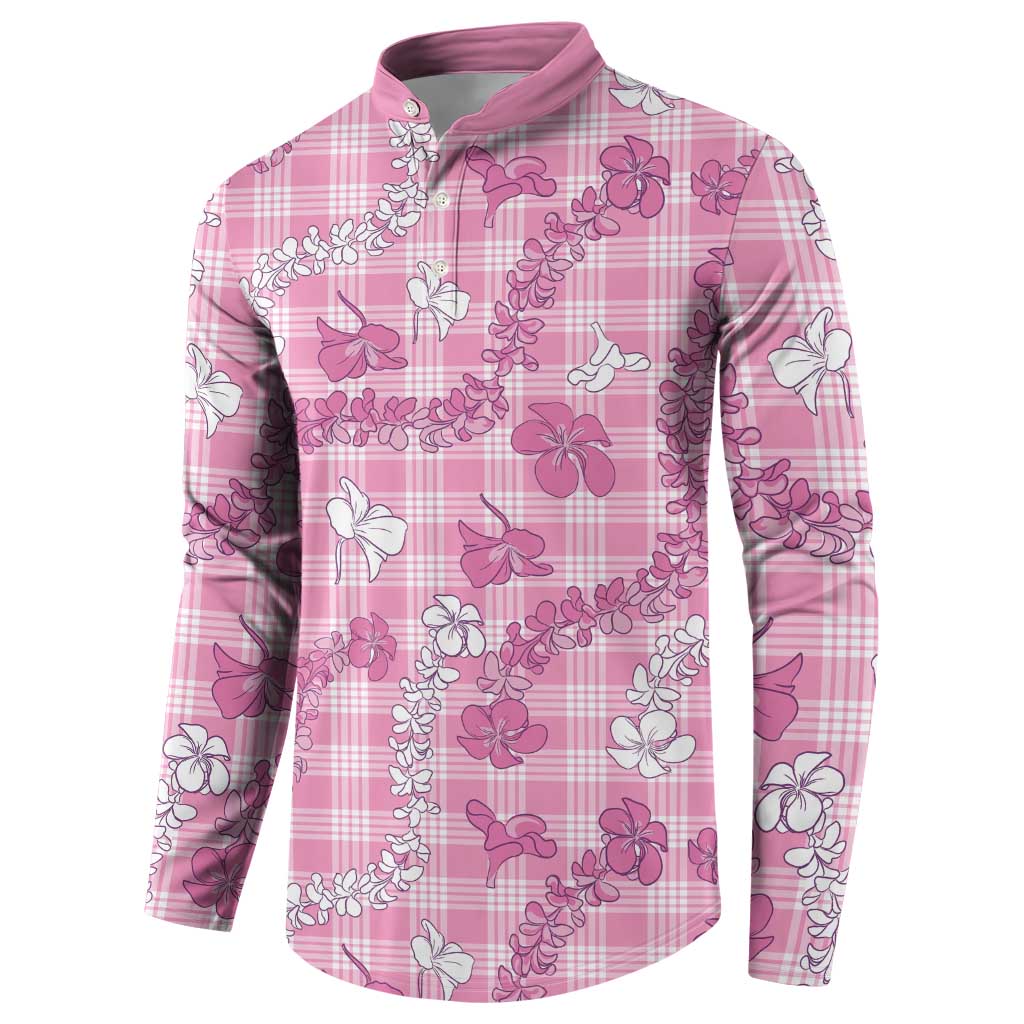 Alaka Aloha Hawaii Button Sweatshirt Plumeria Lei With Palaka Motif - Polynesian Pride