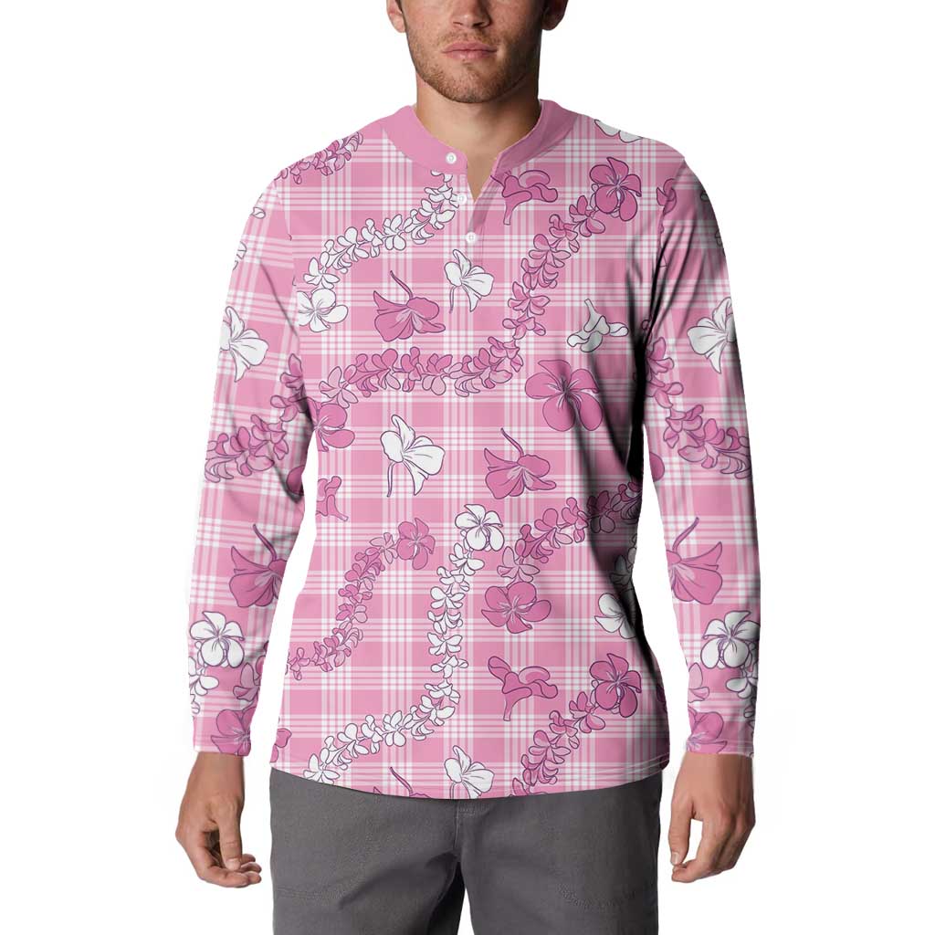 Alaka Aloha Hawaii Button Sweatshirt Plumeria Lei With Palaka Motif - Polynesian Pride