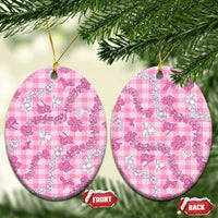 Alaka Aloha Hawaii Ceramic Ornament Plumeria Lei With Palaka Motif - Polynesian Pride