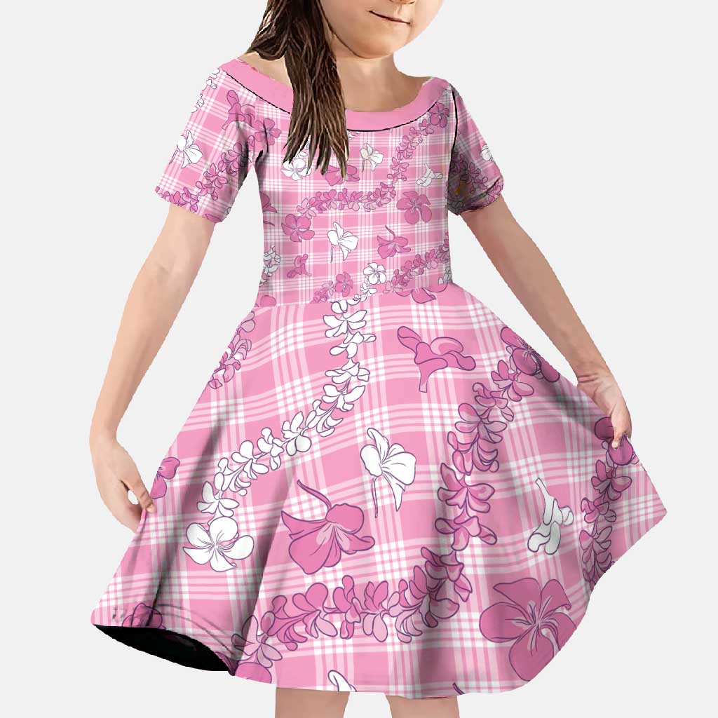 Alaka Aloha Hawaii Family Matching Long Sleeve Bodycon Dress and Hawaiian Shirt Plumeria Lei With Palaka Motif - Polynesian Pride