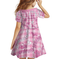 Alaka Aloha Hawaii Family Matching Off Shoulder Short Dress and Hawaiian Shirt Plumeria Lei With Palaka Motif - Polynesian Pride