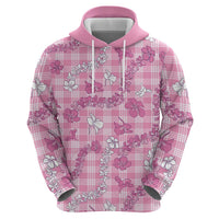 Alaka Aloha Hawaii Hoodie Plumeria Lei With Palaka Motif - Polynesian Pride