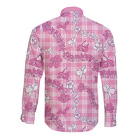 Alaka Aloha Hawaii Long Sleeve Button Shirt Plumeria Lei With Palaka Motif - Polynesian Pride