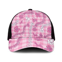 Alaka Aloha Hawaii Mesh Trucker Cap Plumeria Lei With Palaka Motif - Polynesian Pride