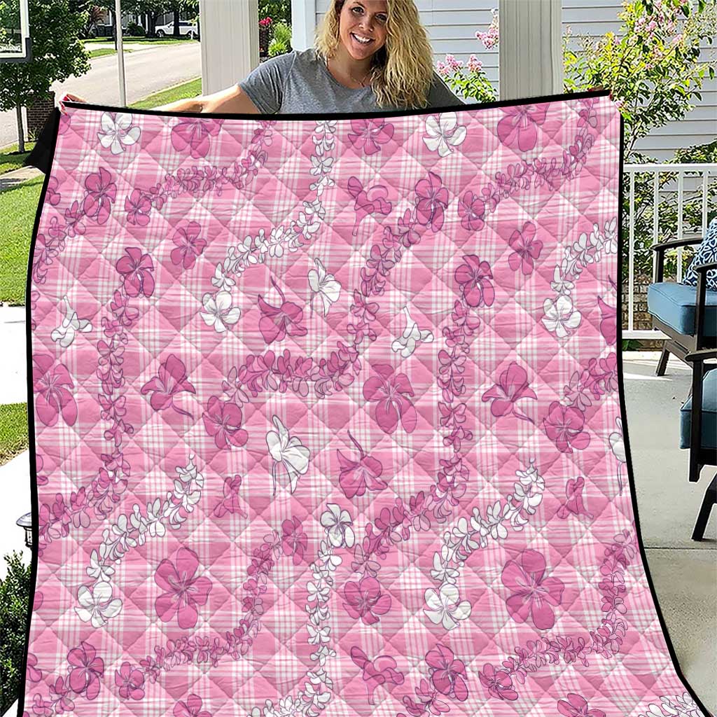 Alaka Aloha Hawaii Quilt Plumeria Lei With Palaka Motif - Polynesian Pride