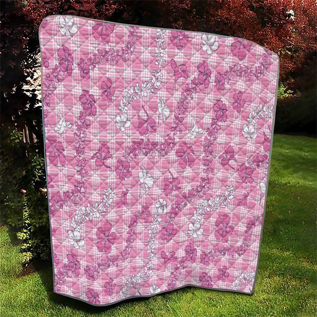 Alaka Aloha Hawaii Quilt Plumeria Lei With Palaka Motif - Polynesian Pride
