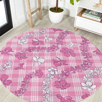 Alaka Aloha Hawaii Round Carpet Plumeria Lei With Palaka Motif - Polynesian Pride