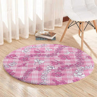 Alaka Aloha Hawaii Round Carpet Plumeria Lei With Palaka Motif - Polynesian Pride