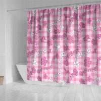Alaka Aloha Hawaii Shower Curtain Plumeria Lei With Palaka Motif - Polynesian Pride