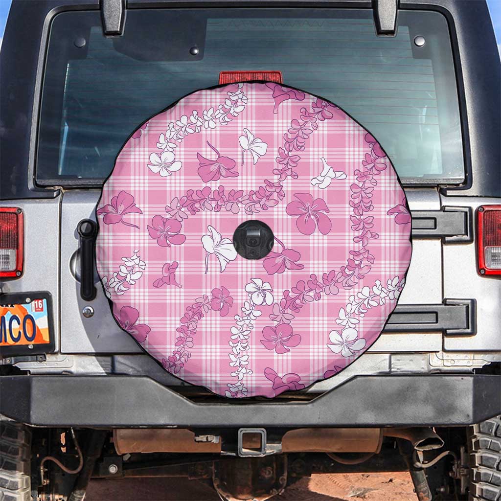 Alaka Aloha Hawaii Spare Tire Cover Plumeria Lei With Palaka Motif - Polynesian Pride