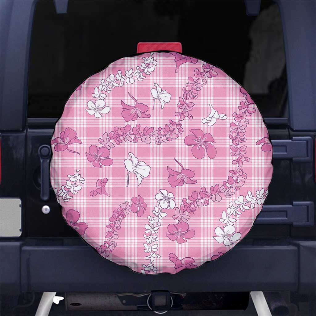 Alaka Aloha Hawaii Spare Tire Cover Plumeria Lei With Palaka Motif - Polynesian Pride