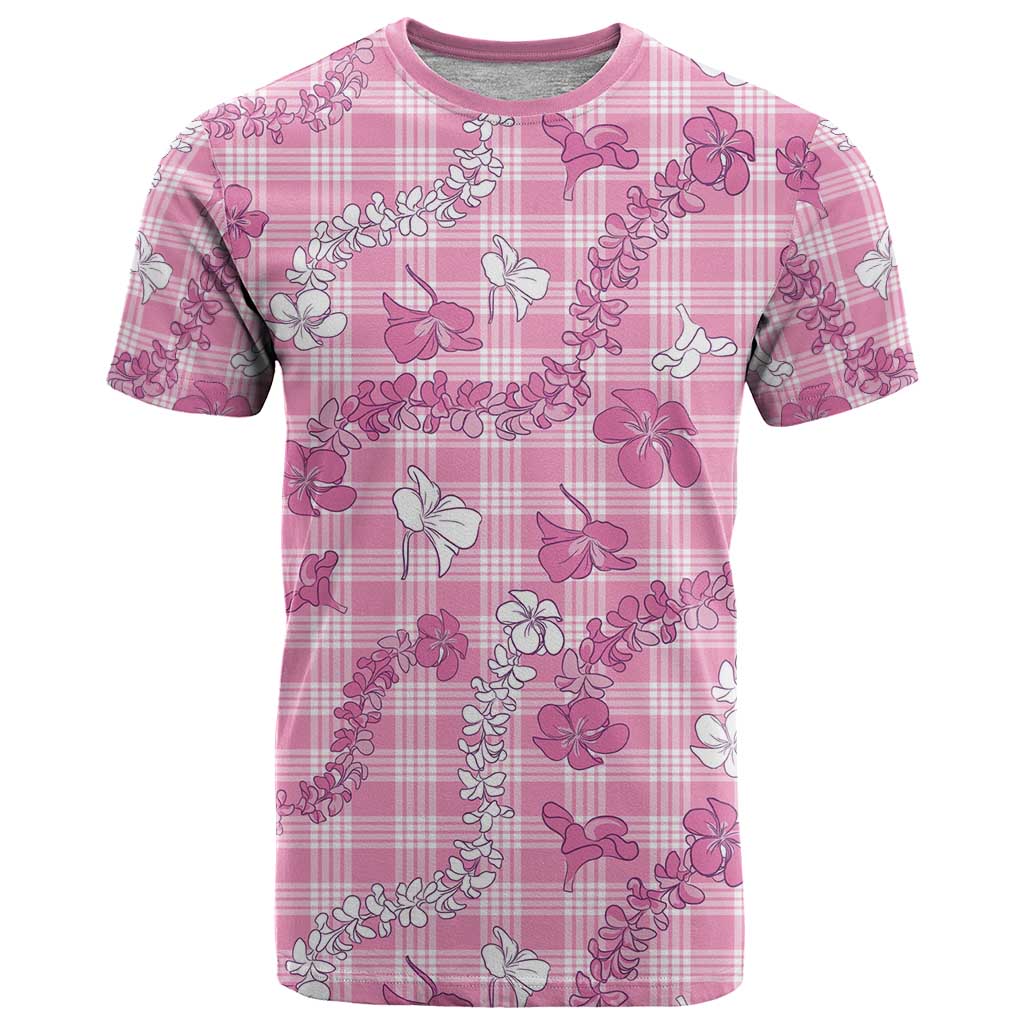 Alaka Aloha Hawaii T Shirt Plumeria Lei With Palaka Motif - Polynesian Pride